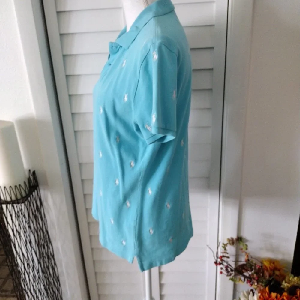 Ralph Lauren Sport boys allover polo embroidered print short sleeve Sz XL‎